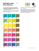 PANTONE Coated Printer Color Reference The color names (Page 19 / 19) PANTONE Coated Color Reference by PANTONE CALIBRATED Design