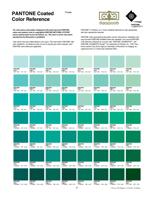 simulations For identical results be sure to specify (Page 8 / 19) PANTONE Coated Color Reference by PANTONE CALIBRATED Design