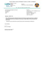 SOUTH AFRICAN HEALTH PRODUCTS REGULATORY AUTHORITY (Page 1 / 136) RAYCUT Fiber Laser Cutter SAHPRA License for Non-Medical Devices