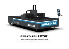 174 ™ Fibre Laser Sheet Metal Cutting Performance Sheet (Page 1 / 136) RAYCUT Fiber Laser Performance Sheet