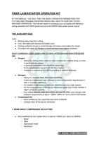 FIBER LASERSTARTER OPERATION KIT IN THIS MANUAL YOU (Page 1 / 136) RAYCUT Fiber Laser Startup Parameters