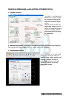 FUNCTIONS TO ENHANCE LASER CUTTING EFFICIENCY SPEED (Page 3 / 136) RAYCUT Fiber Laser Startup Parameters