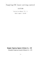 Fangling CNC laser cutting control system Instruction (Page 1 / 136) RAYCUT-Lite L5210H CNC Laser Cutting Controller Manual